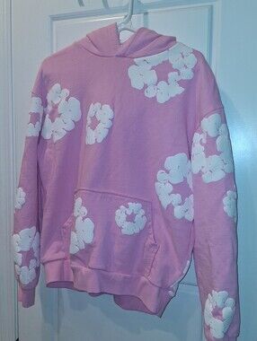 Denim Tears Pink/ White Hoodie
